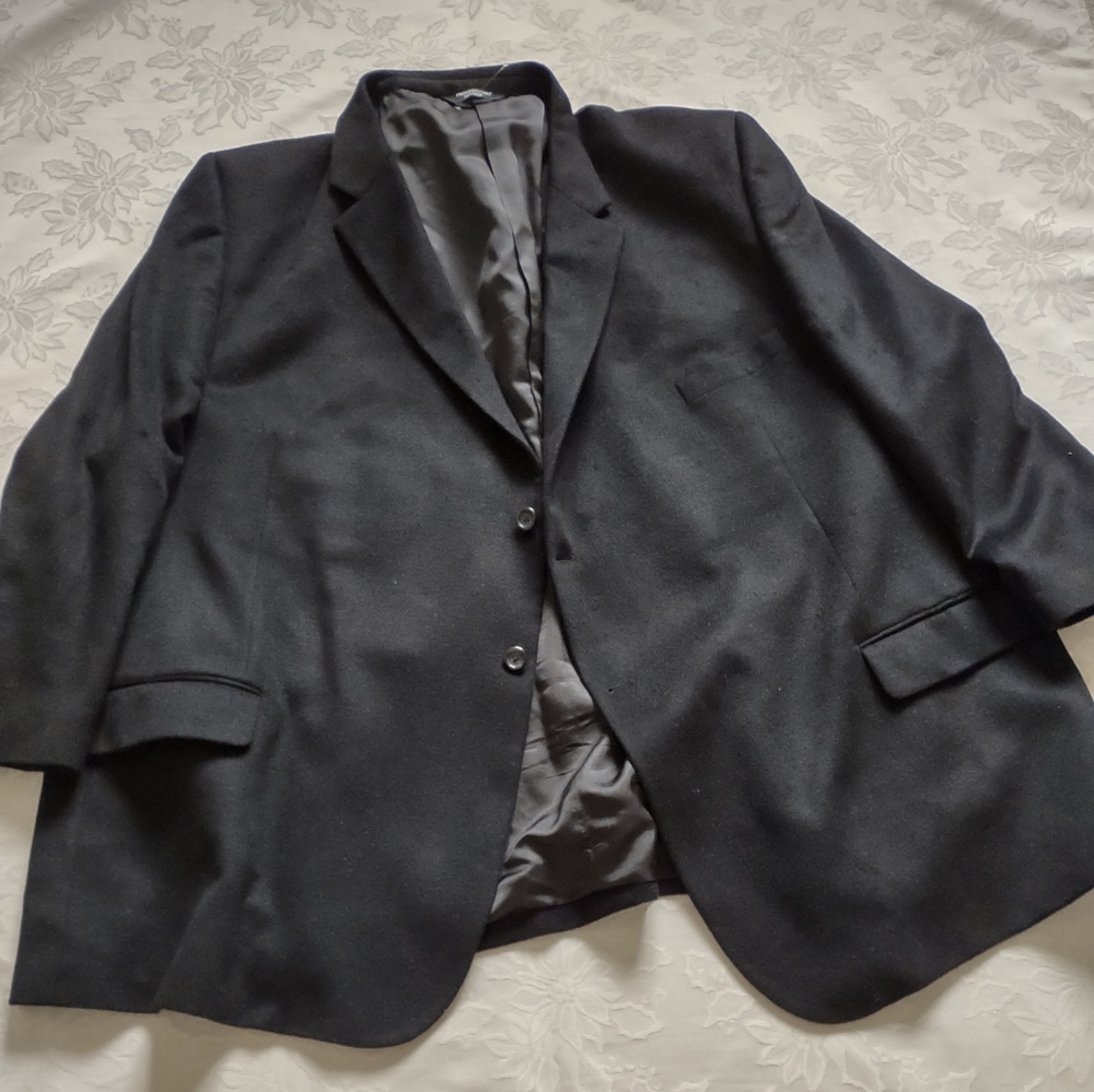 Pronto Como Couture wool silk cashmere black jacket